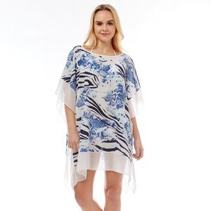 LOF Zebra And Snake Skin Mixed Pattern Cover Up